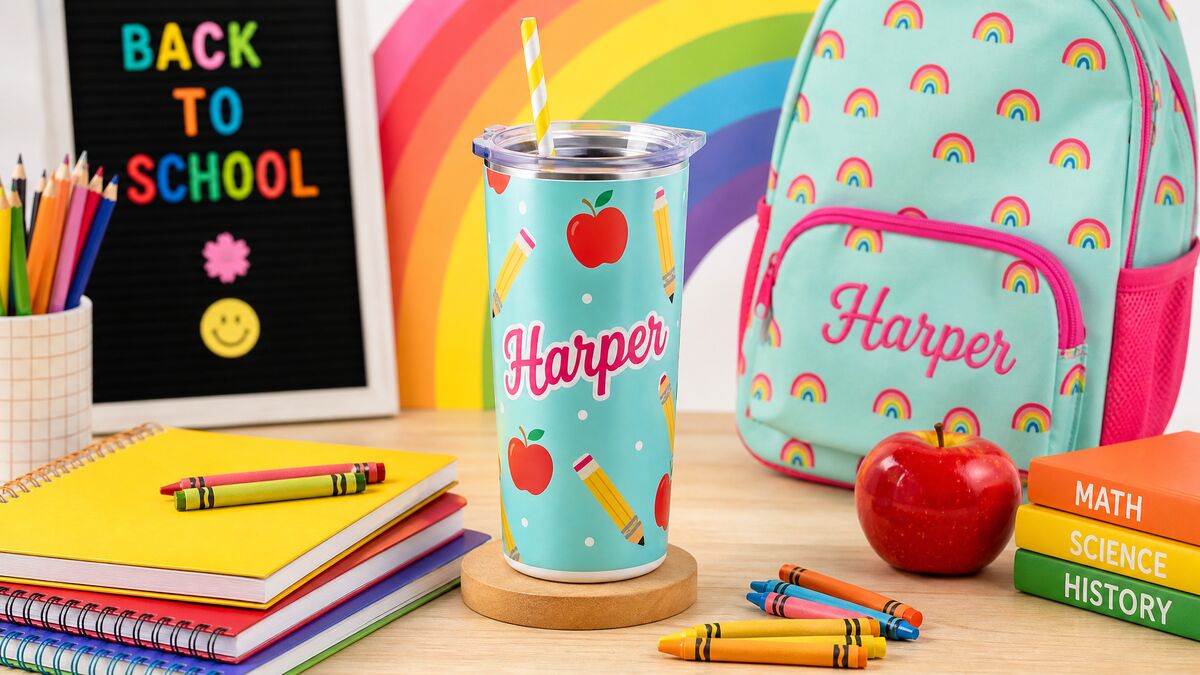 Regalos personalizados coloridos para el regreso a clases